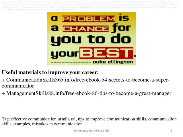 effective communication urmila rai
